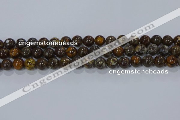 CRO1173 15.5 inches 10mm round fire lace opal gemstone beads