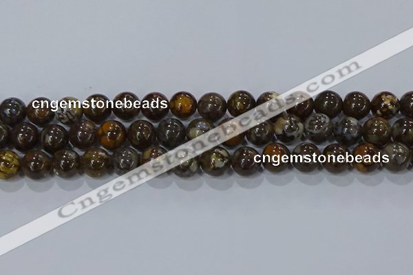 CRO1174 15.5 inches 12mm round fire lace opal gemstone beads