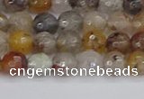 CRO1196 15.5 inches 6mm faceted round mixed lodalite quartz beads