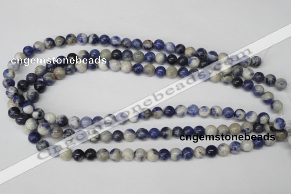 CRO120 15.5 inches 8mm round sodalite gemstone beads wholesale