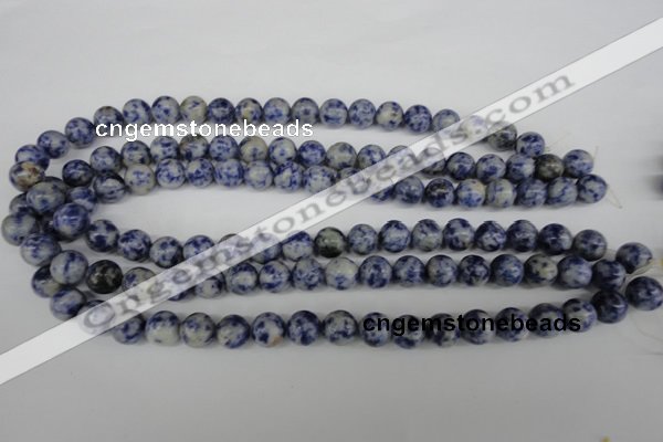 CRO125 15.5 inches 10mm round blue spot gemstone beads wholesale