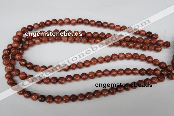 CRO128 15.5 inches 8mm round goldstone beads wholesale