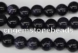 CRO129 15.5 inches 8mm round blue goldstone beads wholesale