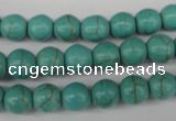 CRO133 15.5 inches 8mm round synthetic turquoise beads wholesale