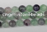CRO136 15.5 inches 8mm round fluorite gemstone beads wholesale