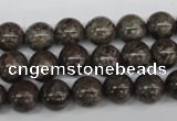 CRO139 15.5 inches 8mm round Chinese snowflake obsidian beads wholesale