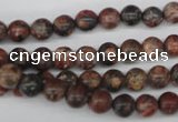 CRO14 15.5 inches 6mm round red leopard skin jasper beads wholesale