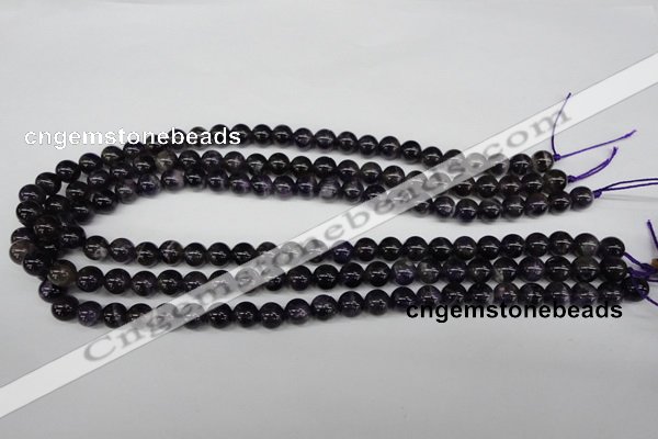 CRO149 15.5 inches 8mm round natural amethyst beads wholesale