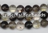 CRO160 15.5 inches 8mm round watermelon black beads wholesale