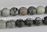 CRO184 15.5 inches 10mm round grey picasso jasper beads wholesale