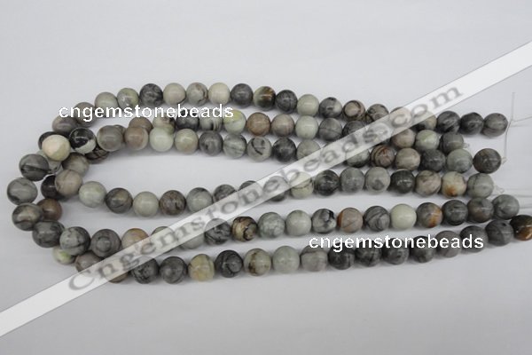 CRO184 15.5 inches 10mm round grey picasso jasper beads wholesale