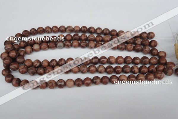 CRO185 15.5 inches 10mm round red picasso jasper beads wholesale