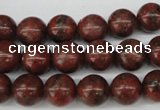 CRO193 15.5 inches 10mm round sesame red jasper beads wholesale