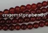 CRO20 15.5 inches 6mm round red agate gemstone beads wholesale