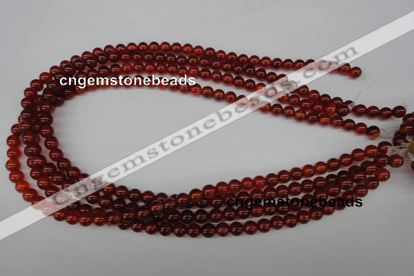 CRO20 15.5 inches 6mm round red agate gemstone beads wholesale