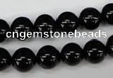 CRO203 15.5 inches 10mm round black agate beads wholesale