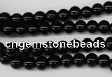 CRO21 15.5 inches 6mm round black agate gemstone beads wholesale