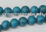 CRO226 15.5 inches 10mm round synthetic turquoise beads wholesale