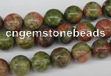 CRO242 15.5 inches 10mm round unakite gemstone beads wholesale