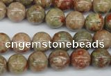 CRO243 15.5 inches 10mm round Chinese unakite beads wholesale