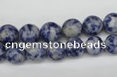 CRO246 15.5 inches 10mm round blue spot stone beads wholesale