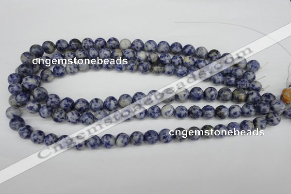 CRO246 15.5 inches 10mm round blue spot stone beads wholesale