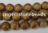 CRO249 15.5 inches 10mm round grain stone beads wholesale