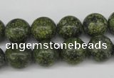 CRO286 15.5 inches 12mm round green lace gemstone beads wholesale