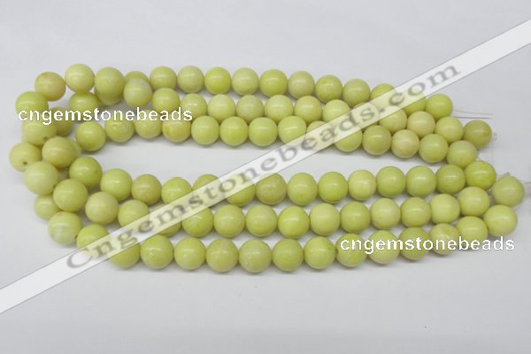 CRO290 15.5 inches 12mm round lemon jade beads wholesale