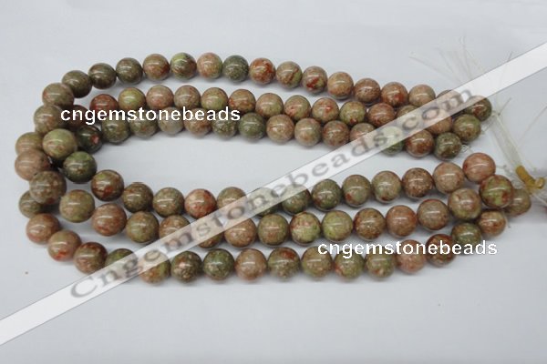 CRO307 15.5 inches 12mm round Chinese unakite beads wholesale