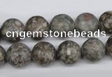 CRO325 15.5 inches 12mm round Chinese leopard skin jasper beads wholesale