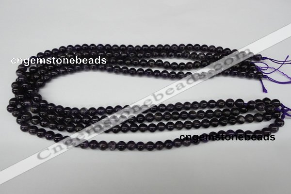 CRO33 15.5 inches 6mm round amethyst gemstone beads wholesale