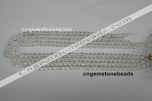 CRO35 15.5 inches 6mm round white crystal beads wholesale