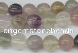 CRO381 15.5 inches 14mm round rainbow fluorite beads wholesale