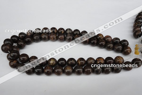 CRO387 15.5 inches 14mm round bronzite gemstone beads wholesale