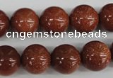 CRO394 15.5 inches 14mm round goldstone beads wholesale