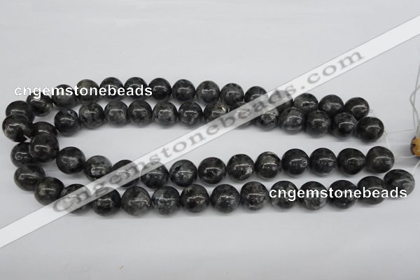 CRO399 15.5 inches 14mm round black labradorite beads wholesale