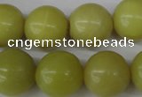 CRO401 15.5 inches 14mm round lemon jade beads wholesale