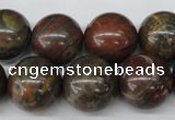 CRO402 15.5 inches 14mm round rainrow jasper beads wholesale