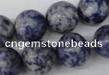 CRO424 15.5 inches 16mm round blue spot gemstone beads wholesale
