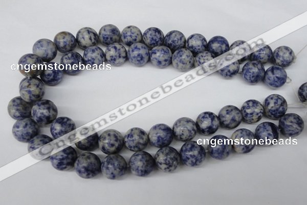 CRO424 15.5 inches 16mm round blue spot gemstone beads wholesale