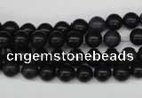 CRO43 15.5 inches 6mm round black stone beads wholesale