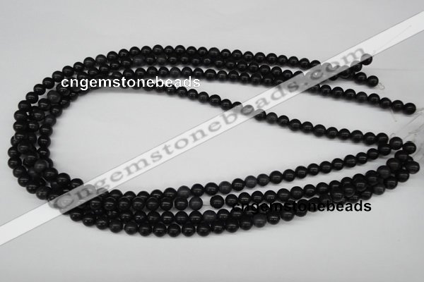 CRO43 15.5 inches 6mm round black stone beads wholesale