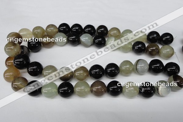 CRO437 15.5 inches 16mm round agate gemstone beads wholesale