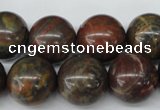 CRO445 15.5 inches 16mm round rainrow jasper beads wholesale