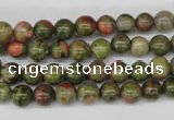 CRO45 15.5 inches 6mm round unakite gemstone beads wholesale