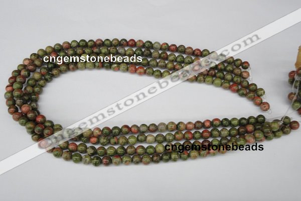 CRO45 15.5 inches 6mm round unakite gemstone beads wholesale