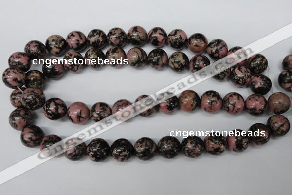 CRO452 15.5 inches 16mm round rhodonite gemstone beads wholesale