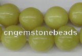 CRO454 15.5 inches 16mm round lemon jade beads wholesale