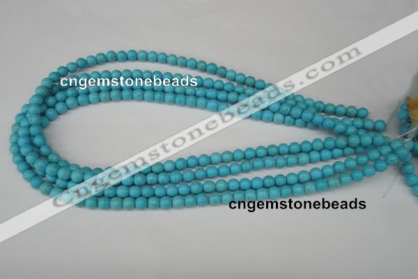 CRO47 15.5 inches 6mm round synthetic turquoise beads wholesale